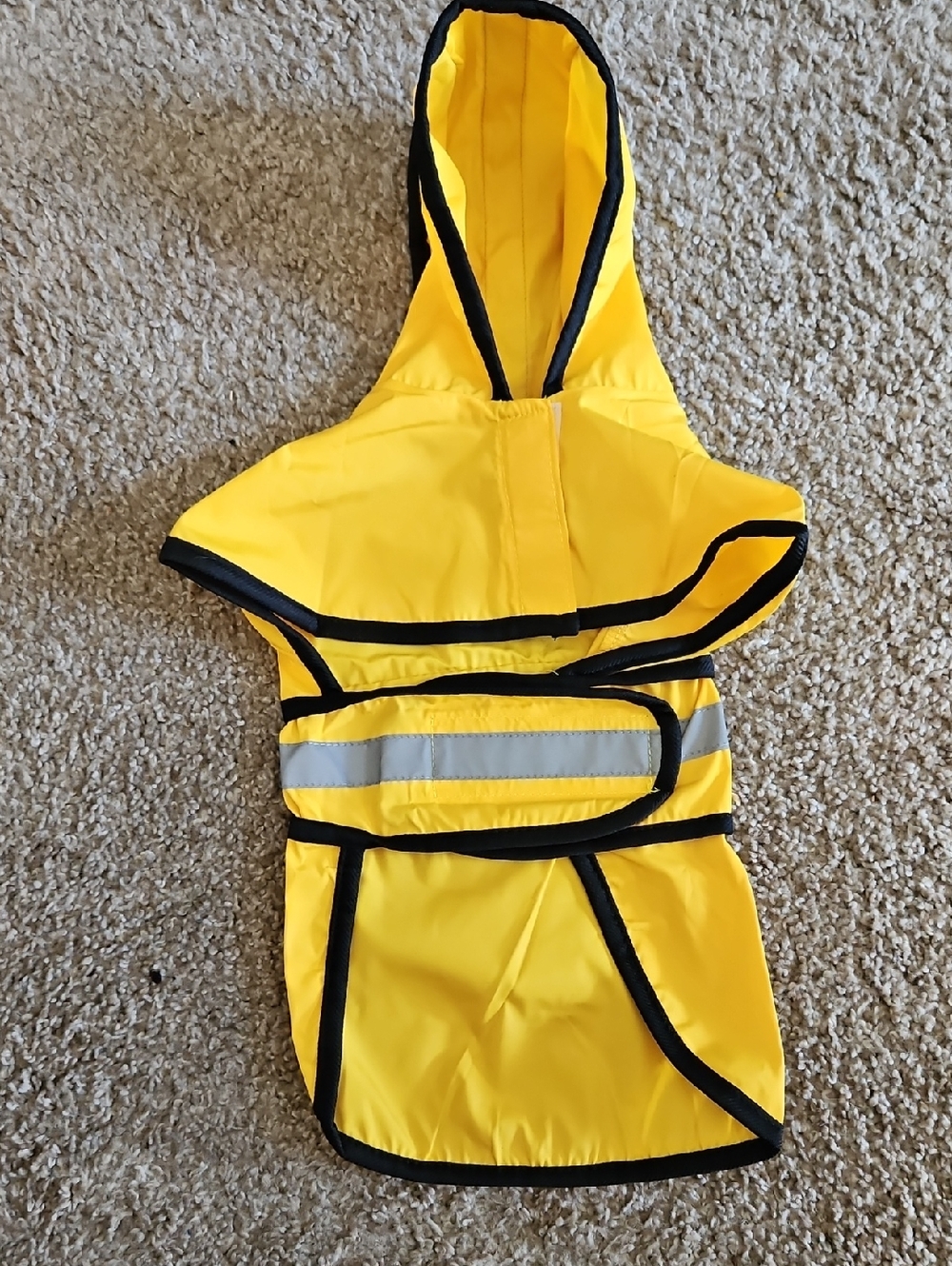 Yellow Reflective Dog Raincoat with Hood